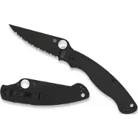 Spyderco Military 2, Black G-10, Black Blade, SpyderEdge