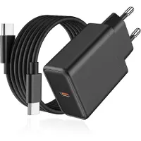 E.F.Connection Chargeur Rapide 25W + Câble USB-C 1M pour Samsung Galaxy S26 S25 Ultra/S25 Edge/S25+/S25 FE - Noir