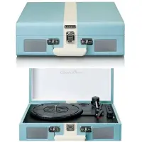 Lenco Platine Disque Vinyle Rétro Bleu -Bluetooth - Stéréo - Vintage - haut-parleurs intégrés