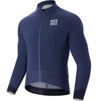 RockBros Hommes, Veste de cyclisme, Kurtka rowerowa YDWT014 zimowa polarowa dwuwarstwowa rozmiar L - niebieska (L), Bleu, L