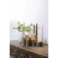 Sirius Home Set de bougies LED sur tige Smilla, 6.5 cm, Gris, 2 pièces, Rechargeable (2x)