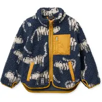 Liewood Veste en polaire 'Nolan' bleu marine / jaune / noir / blanc