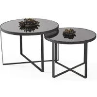 AEA Table basse élégante, noire, pour salon, design moderne, confortable et exclusive