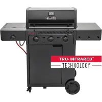 Char-Broil Barbecue à gaz 3+1 brûleurs, 7,9 kW, grille en fonte, noir - Essential 3G