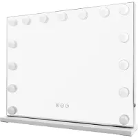 Lykke Miroir de maquillage avec éclairage Hollywood 56 x 12 x 46 cm