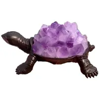 Typecat Tortue à Dents en Pierre de Cristal, Figurines D'Animaux Mignons, Statue de GuéRison pour la DéCoration de la Maison, Cadeaux de Collection pour