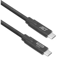 ACT AC7443, 3 m, USB C, USB C, USB 3.2 Gen 2 (3.1 Gen 2), 10 Gbit/s, Noir