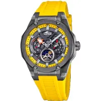 Lotus Montre à affichage analogique jaune