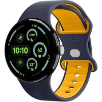Spigen Nano Pop (Aluminium, Silicone), Sangles de montre, Bleu, Jaune