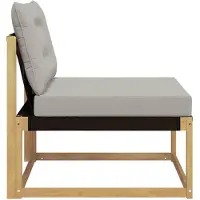 vidaXL Canapé d'extérieur de taille moyenne avec coussins, blanc, 79 x 83 x 73 cm, acier