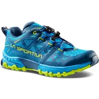 La Sportiva Bushido II JR GTX, chaussures de course en montagne, enfants - , taille : 28, couleur : B39E29 - Storm Blue/Lime Punch