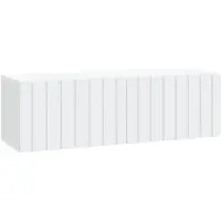 vidaXL Meuble TV mural 98 x 31 x 30 cm Blanc Panneau de particules