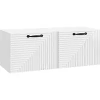 vidaXL Meuble TV mural , blanc brillant, 78,5 x 31 x 30 cm