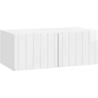 vidaXL Meuble TV mural 78,5 x 41 x 30 cm Blanc brillant