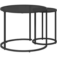 vidaXL Ensemble de tables basses , 2 pièces, 55 x 55 x 45 cm, acier