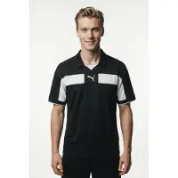 Puma T-Shirt fonctionnel 'TeamClassic' noir / blanc