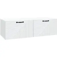 vidaXL Meuble TV mural blanc 98 x 41 x 30 cm en aggloméré