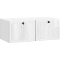 vidaXL Meuble TV mural , blanc brillant, 78,5 x 41 x 30 cm