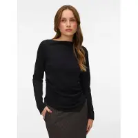 Vero Moda Mille Boatneck Long Sleeve T-shirt Noir M Femme