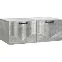 vidaXL Meuble TV mural , gris béton, 78,5 x 41 x 30 cm