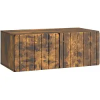 vidaXL Meuble TV mural, 78,5 x 41 x 30 cm, imitation chêne fumé