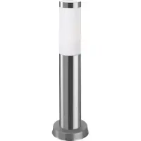 Forlight Borne d'éclairage de jardin Koral, étanche IP55. Éclairage des allées et des trottoirs. Borne en acier inoxydable couleur Urban Gray, 23 W. Lanterne moderne pour trottoirs.