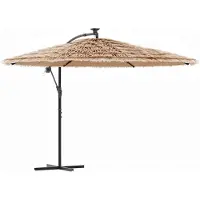 vidaXL Parasol avec mât en acier brun 269x269x235 cm