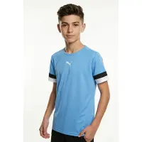 Puma T-Shirt fonctionnel 'TeamRise' azur / noir / blanc