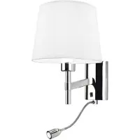 LEDS-C4 Bristol : Applique murale, 17,4 W, lumière blanc chaud, 182 lm, couleur argent