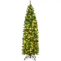 Coast Arbre de Noël pré-éclairé de 6,5 pieds avec crayon à charnière