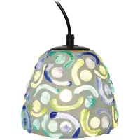 Näve Leuchten Suspension MOSAIK avec E14 Suspension MOSAIK avec E14 - Suspension mosaïque **, lampe à suspendre en verre multicolore, douille E14