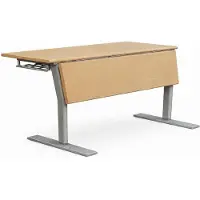 Xl Moebel Gmbh Banc d'école moderne en bois avec un piètement métallique robuste et une tablette
