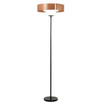 FABAS LUCE Lampadaire Loto 170 Cm En Métal Et Verre Soufflé, Couleur Brique, Douille E27 40 W, Design Élégant Avec Variateur - Loto