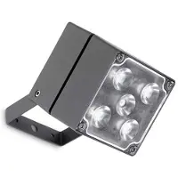 LEDS-C4 Projecteur d'extérieur Cube - Ø 10,2 cm, 17,9 W, blanc chaud, 1 820 lm, gris