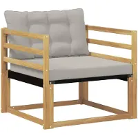 vidaXL Ensemble de canapés d'extérieur en bois d'acacia massif et textilène blanc