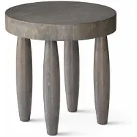 Xl Moebel Gmbh Ensemble de tables basses, style moderne, gris, pieds en bois, plateau en bois, table ronde