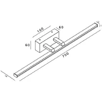 FABAS LUCE Applique Murale Led Intégrée Nala 15W 1850Lm 3000K Ip44 Métal Chromé Et Méthacrylate, Design Moderne Et Fonctionnel Intérieur/Extérieur