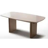 Xl Moebel Gmbh Élégante table de salle à manger beige, rectangulaire, en bois, mobilier de salle à manger