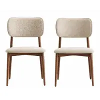 Xl Moebel Gmbh Ensemble de chaises de salle à manger, style moderne, structure en bois beige, design élégant