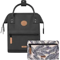 Cabaia sac à dos de loisirs sac à dos pour ordinateur portable Adventurer Vegan Nubuck Backpack 10L Le Havre anthracite