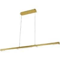 FABAS LUCE Suspension Led Ling 40 W 4800 Lm 3000 K, Structure En Laiton Satiné Et Méthacrylate, Classe 2, Intensité Variable - Série Ling