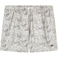 Emporio Armani pour homme. EM000583_AF20440 Maillot de bain taupe à motifs variés (S), Beachwear, Polyester