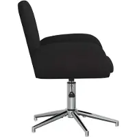 vidaXL : 4 chaises de bureau, 54 x 58 x 90 cm, noires, revêtues en tissu