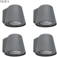 Forlight LEDS C4 : Applique murale extérieure en forme de cône - 3,3 W, 448 lm, IP65, noire