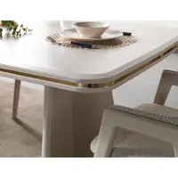 Xl Moebel Gmbh Table de salle à manger avec 4 chaises, style moderne, couleur blanche, neuve, pratique