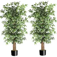 OEM Ficus artificiel - Décoration d'intérieur - Plante réaliste - 180 cm de hauteur - Vert