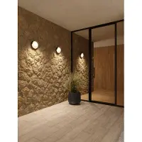 LEDS-C4 Forlight - Applique murale LED Auro, 6,2W, 3000K, 827lm, IP54, IRC > 80, Noir, pour extérieur, Économique en énergie, Facile à installer, Design moderne