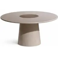 Xl Moebel Gmbh Table basse ronde beige, table de salon moderne, table en bois, mobilier de salon