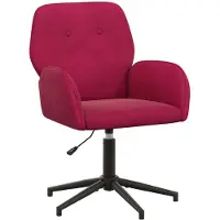 vidaXL Chaise de bureau , 54 x 55 x 90 cm, velours bordeaux