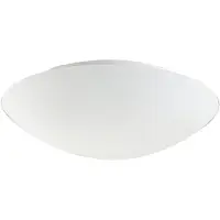FABAS LUCE Plafonnier Pandora E27 2X75W En Métal Et Verre Soufflé Blanc, Diamètre 460 Mm, Compatible Smart Luce -
